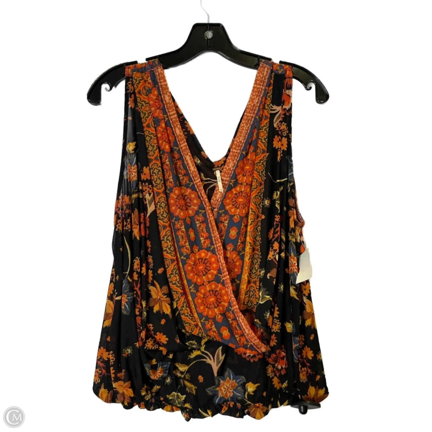 Top Sleeveless By Free People In Black & Orange, Size: M