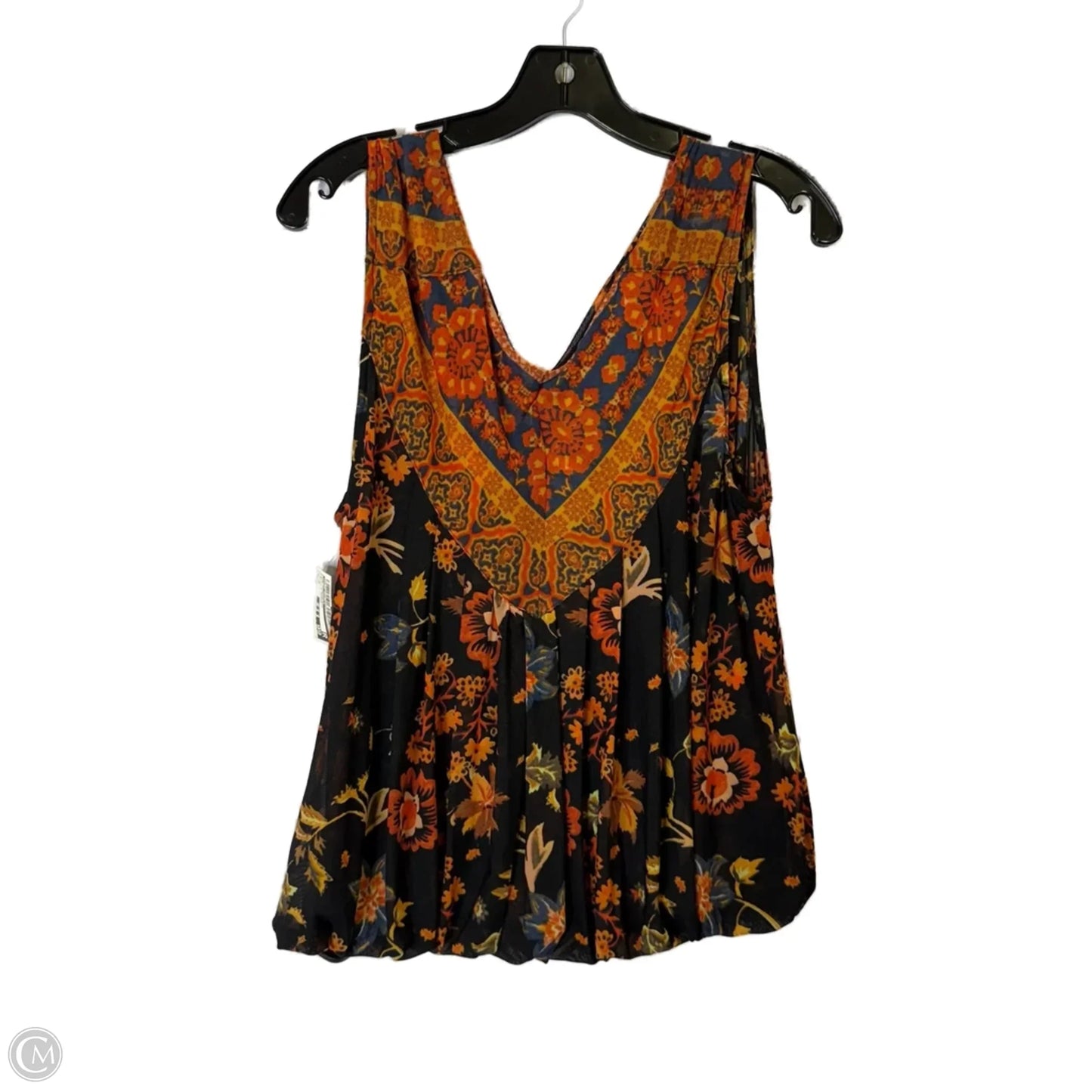 Top Sleeveless By Free People In Black & Orange, Size: M