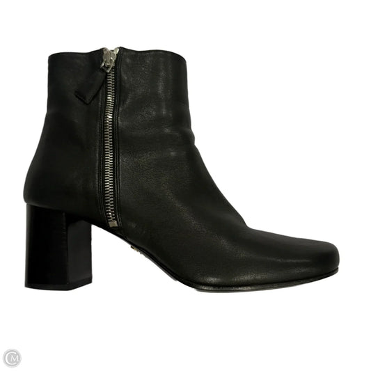 Boots Luxury Designer By Prada In Black, Size: 9.5