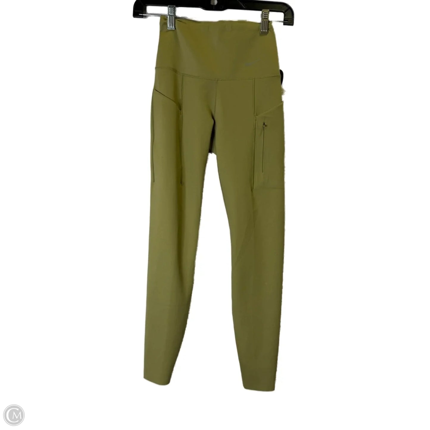 Athletic Leggings By Nike Apparel In Gold, Size: Xs