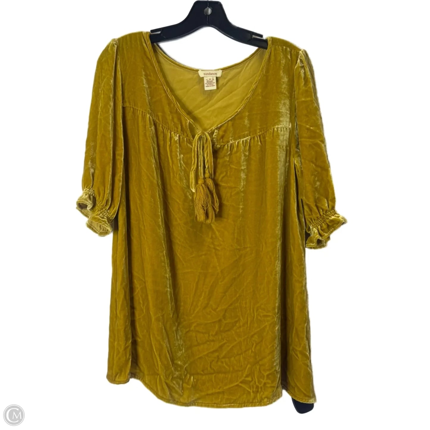 Top Short Sleeve By Sundance In Yellow, Size: M