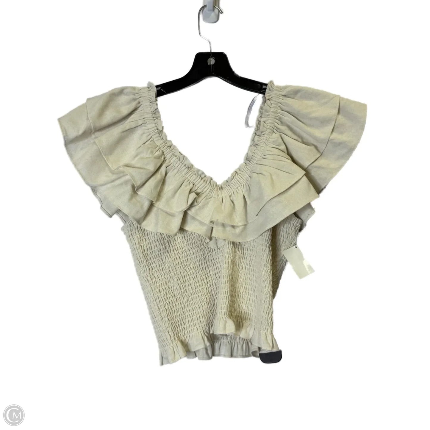 Top Sleeveless By Lush In Cream, Size: L