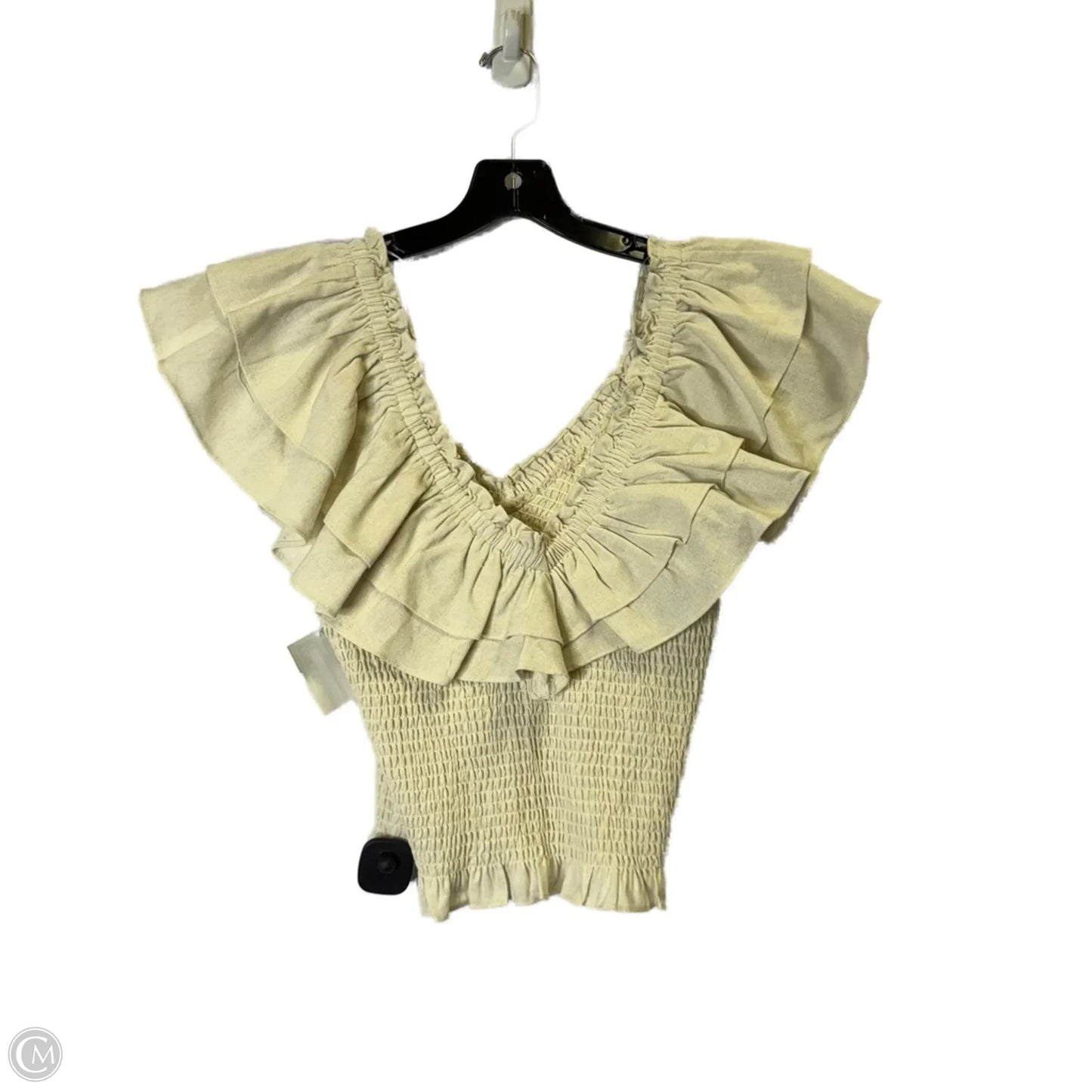 Top Sleeveless By Lush In Cream, Size: L
