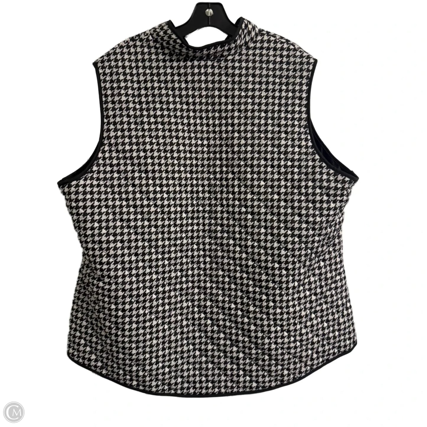 Vest Puffer & Quilted By Karen Scott In Black, Size: 3x