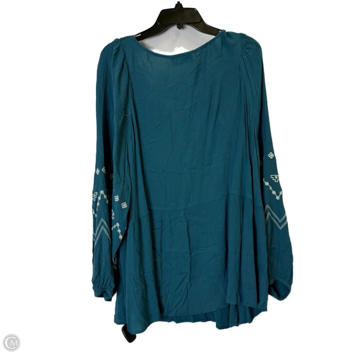 Top Long Sleeve By Lane Bryant In Teal, Size: 24