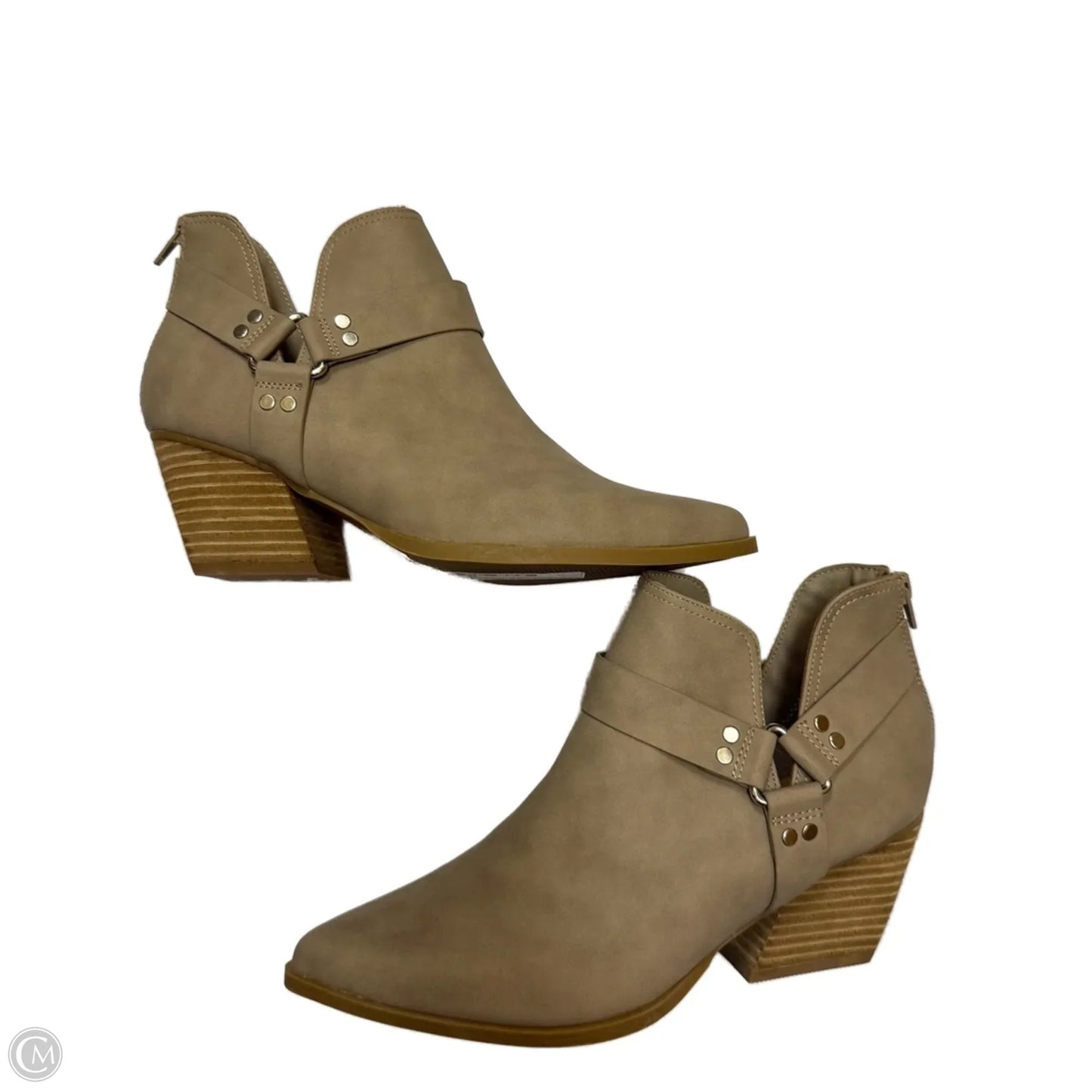 Boots Ankle Heels By Dv In Taupe, Size: 10