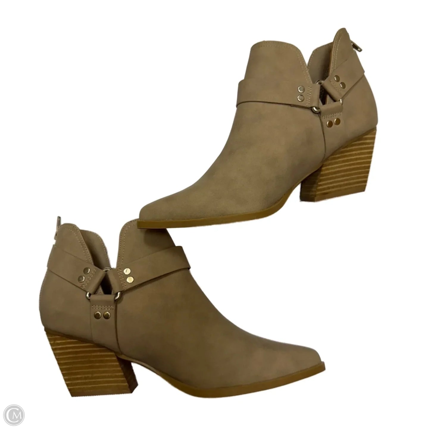 Boots Ankle Heels By Dv In Taupe, Size: 10