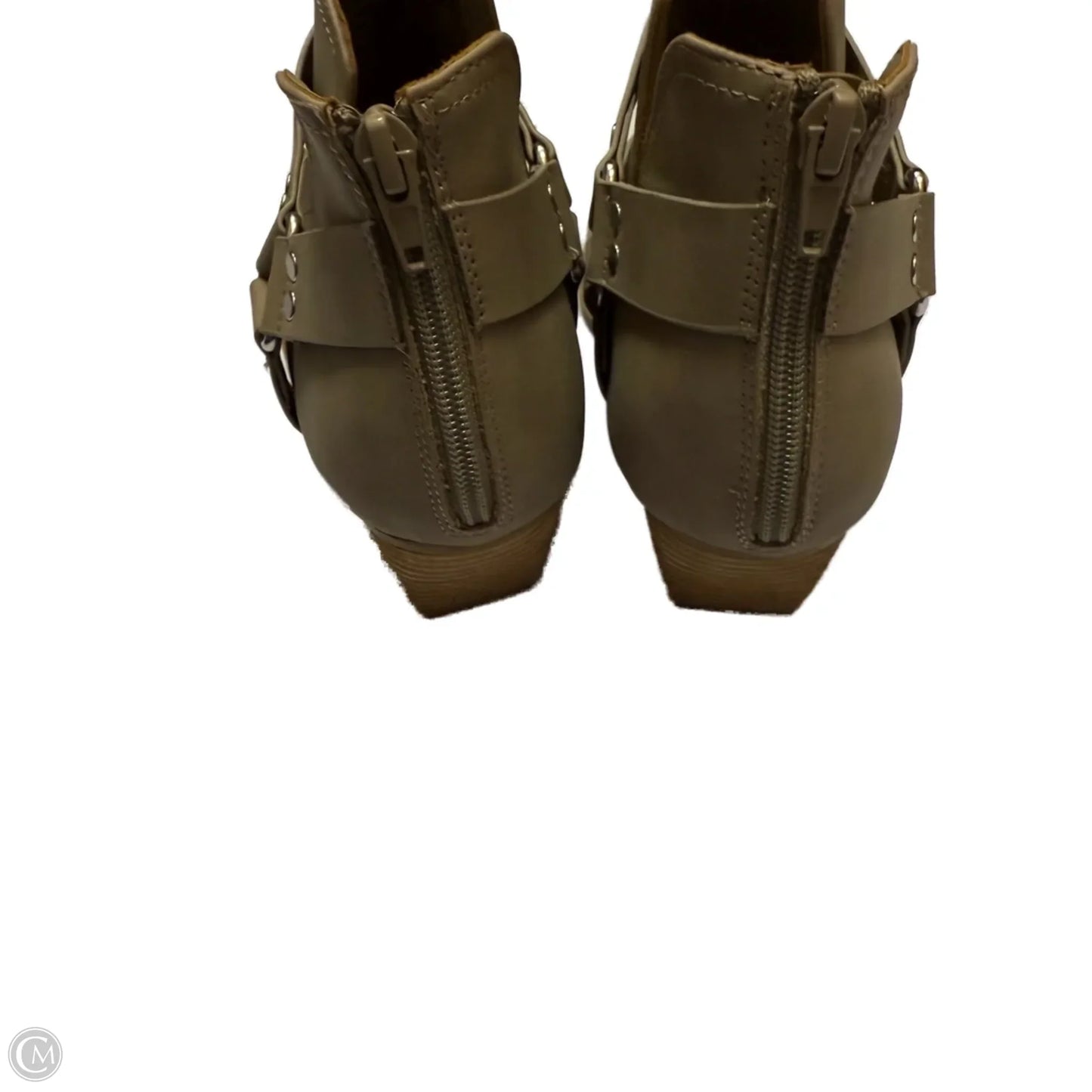 Boots Ankle Heels By Dv In Taupe, Size: 10