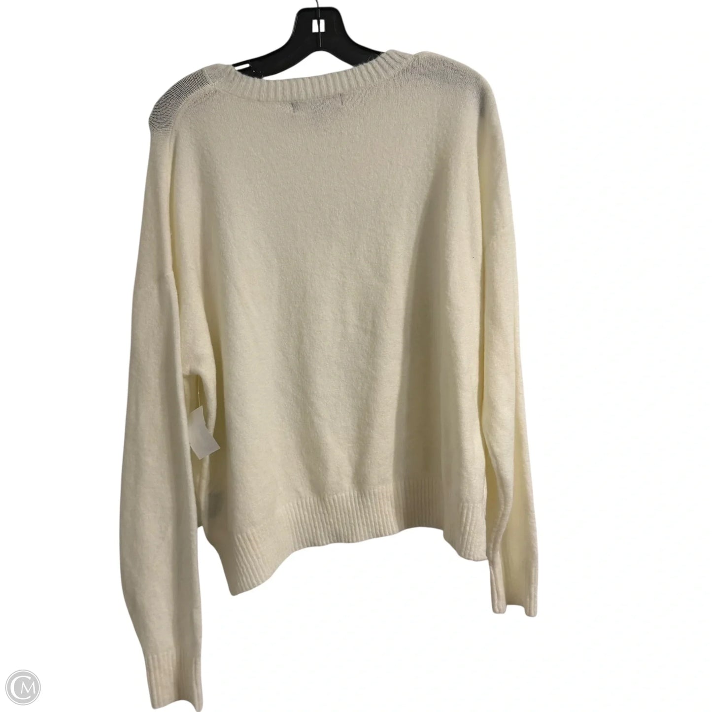 Sweater By Clothes Mentor In Cream, Size: L