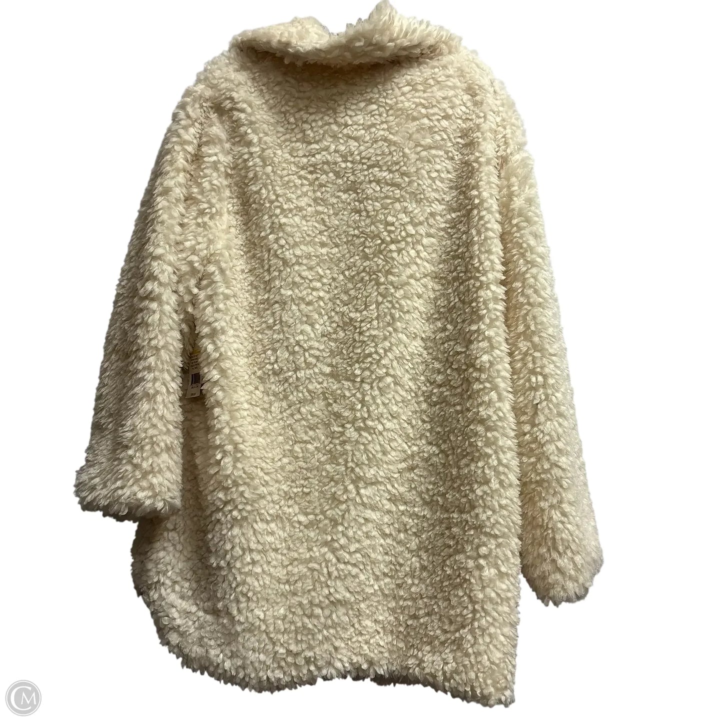 Coat Faux Fur & Sherpa By New Directions In Cream, Size: 2x