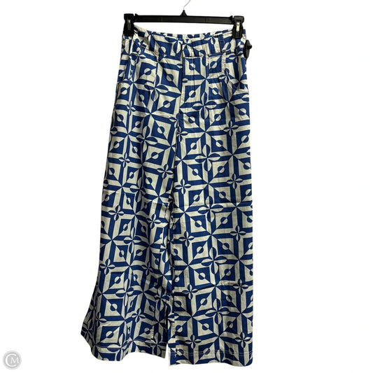 Pants Wide Leg By Free People In Blue & White, Size: 8