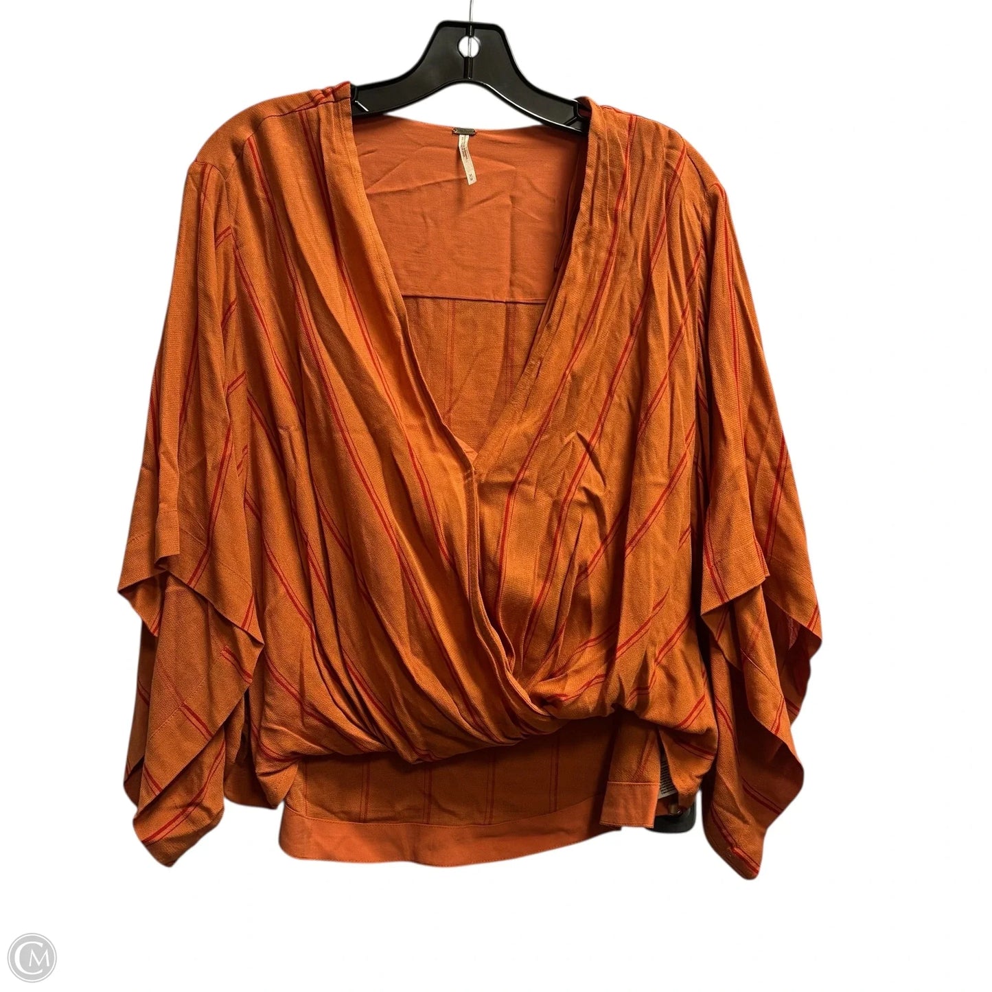 Top Short Sleeve By Free People In Orange, Size: M
