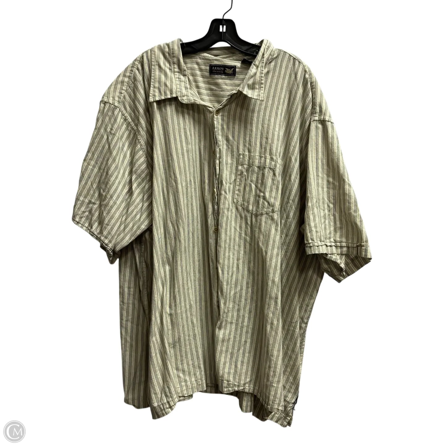 Top Short Sleeve By Clothes Mentor In Cream, Size: 4x