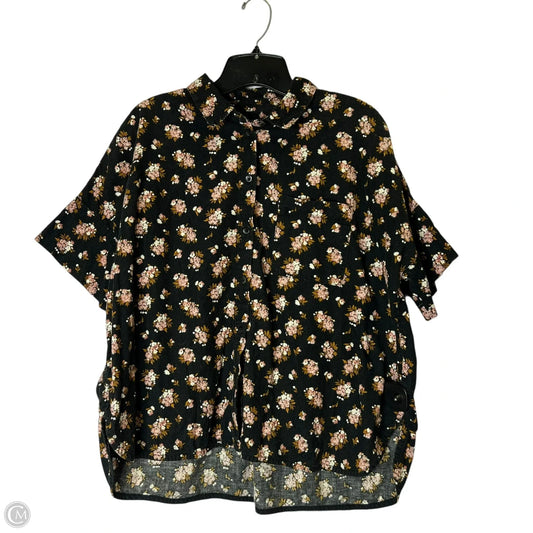 Top Short Sleeve By Madewell In Floral Print, Size: M