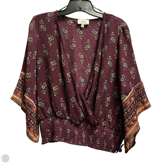 Top Short Sleeve By Clothes Mentor In Purple, Size: Xl