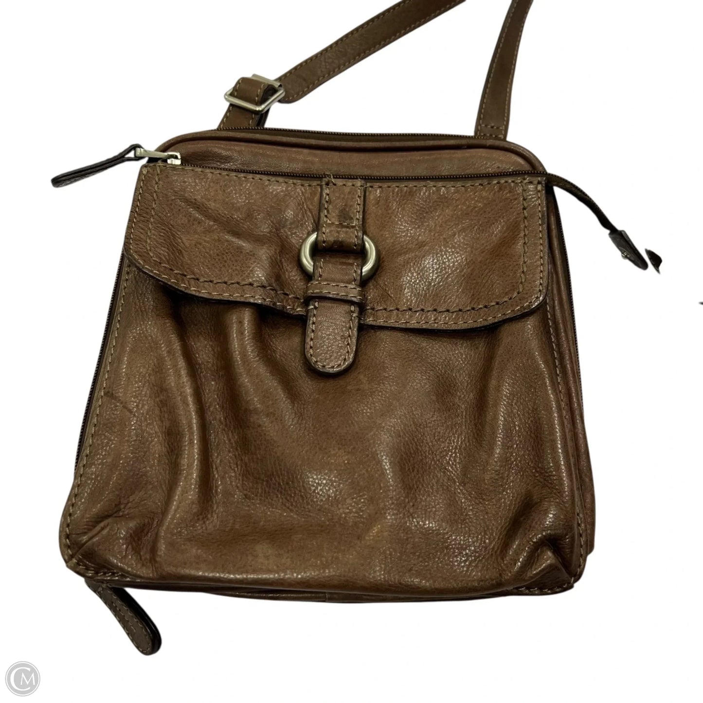 Crossbody Leather By Fossil, Size: Small