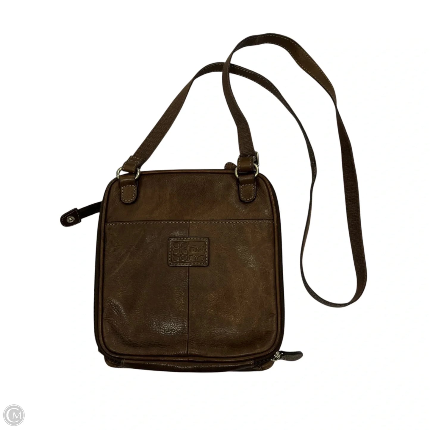 Crossbody Leather By Fossil, Size: Small