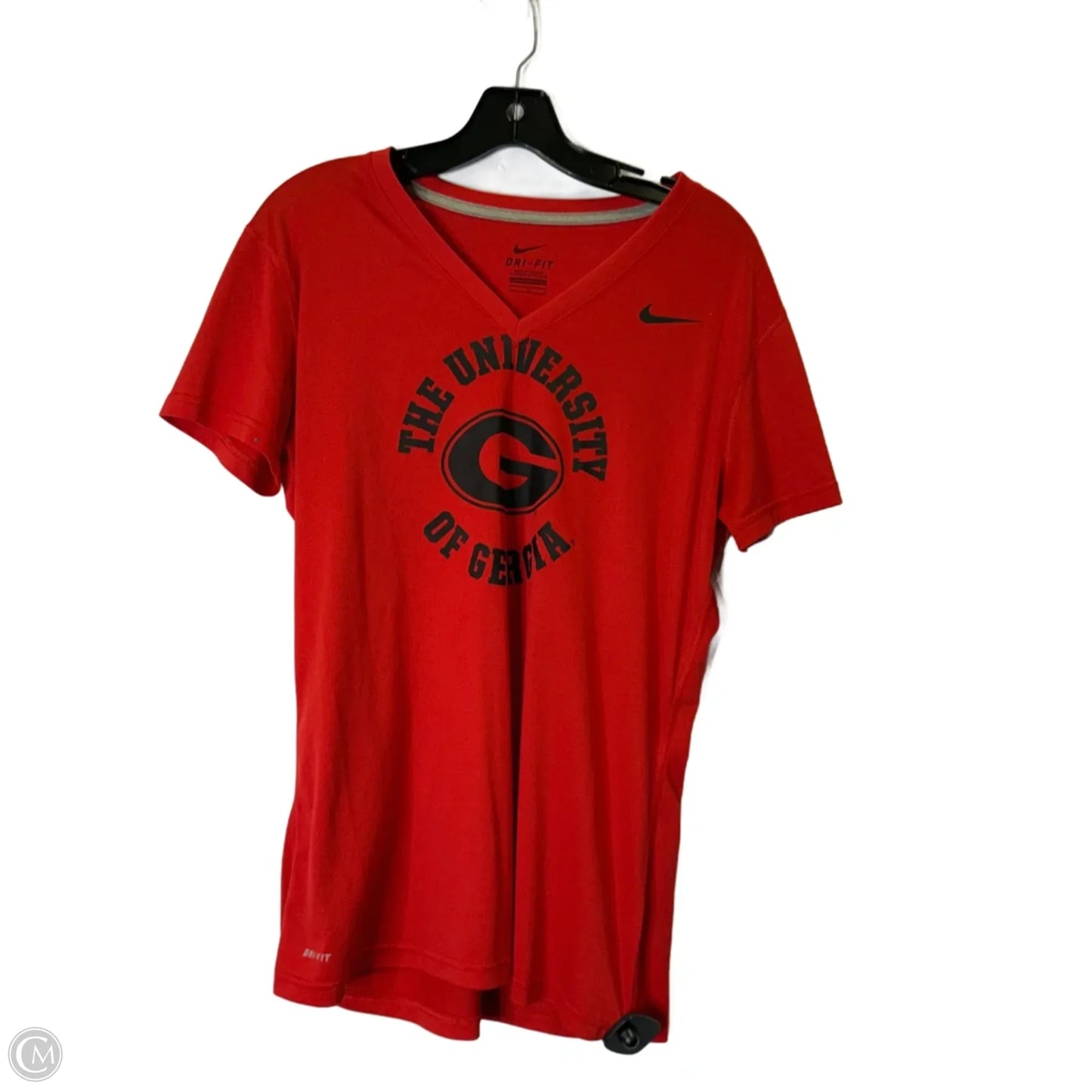 Athletic Top Short Sleeve By Nike Apparel In Red, Size: L