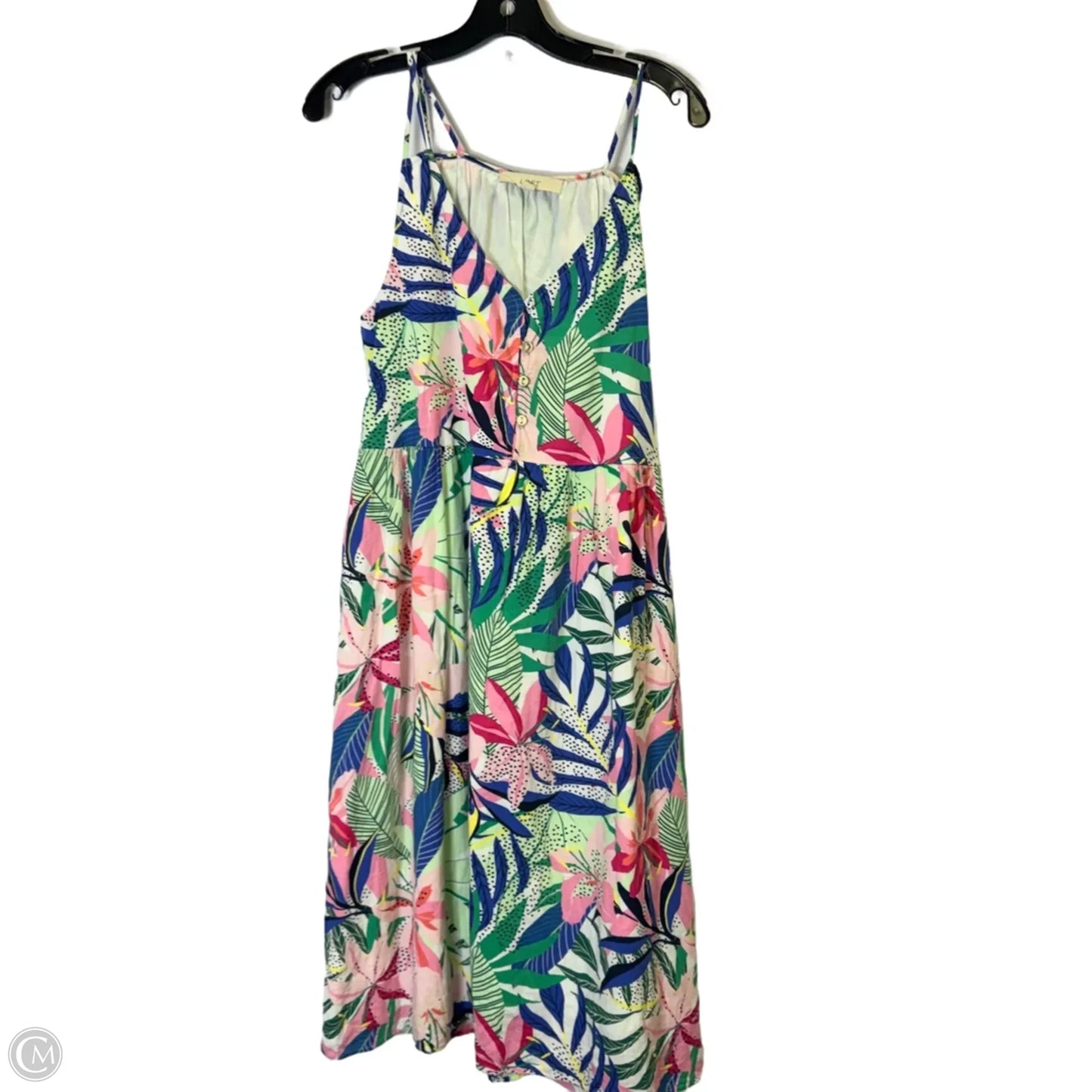 Dress Casual Midi By Loft In Tropical Print, Size: 10