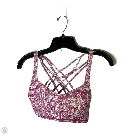 Athletic Bra By Lululemon In Pink, Size: 8