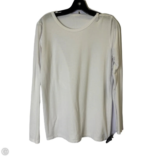 Athletic Top Long Sleeve Collar By Alo In White