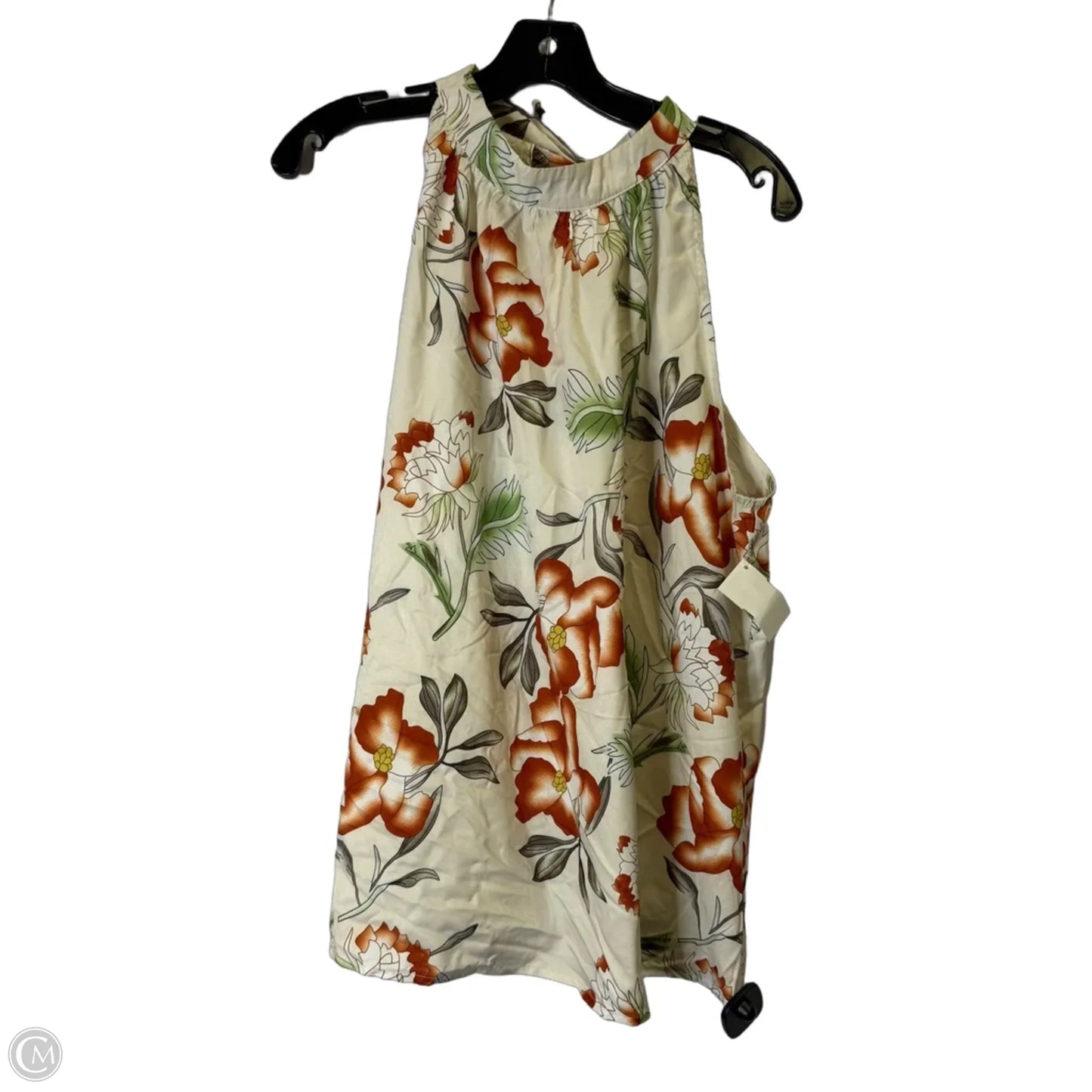 Top Sleeveless By Shein In Floral Print, Size: Xl