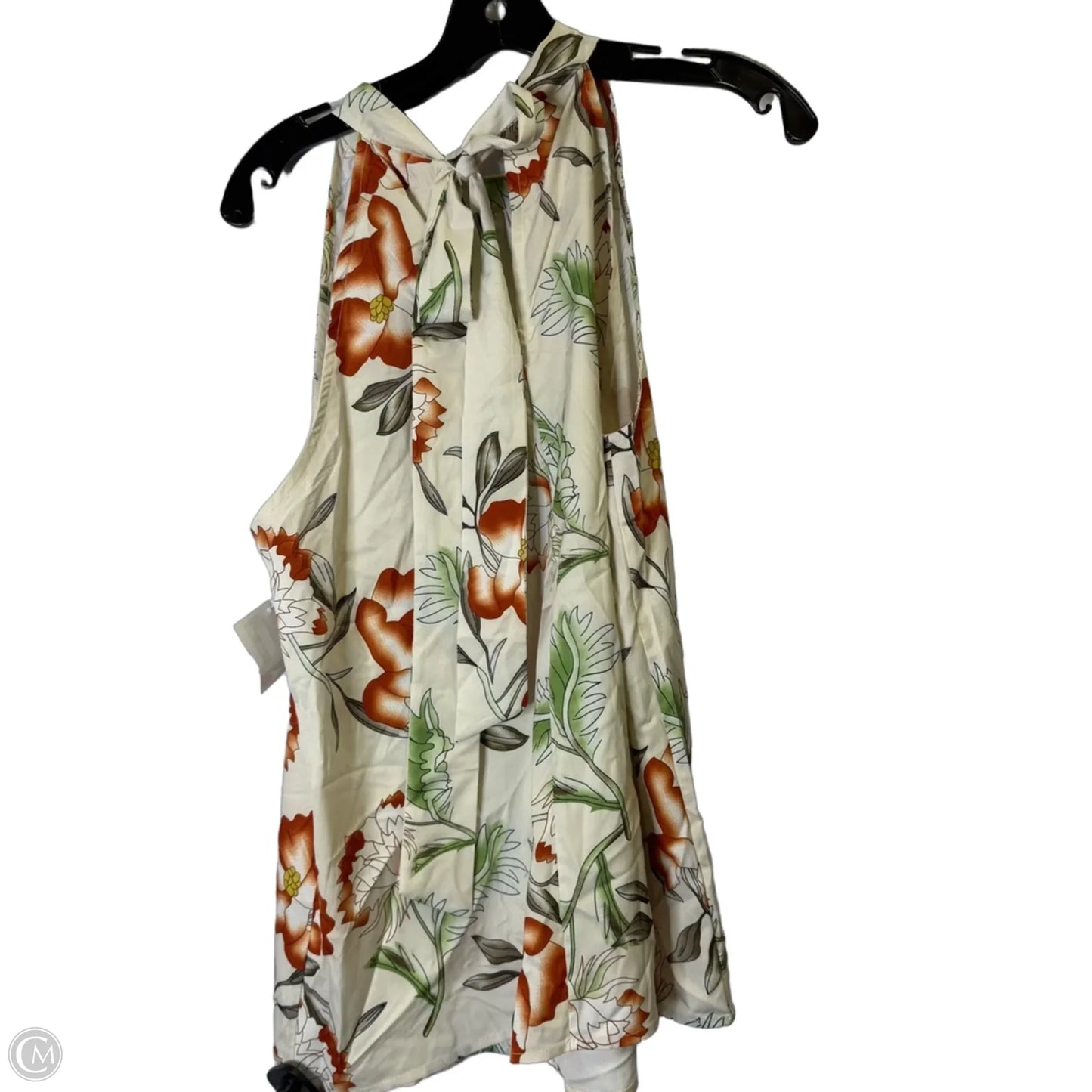 Top Sleeveless By Shein In Floral Print, Size: Xl