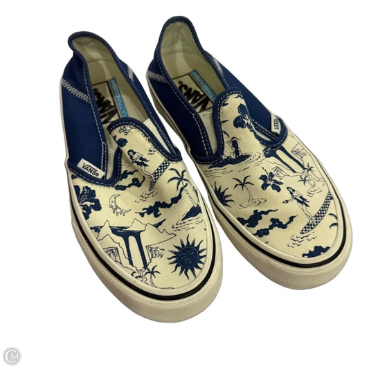 Shoes Sneakers By Vans In Blue & Cream, Size: 6