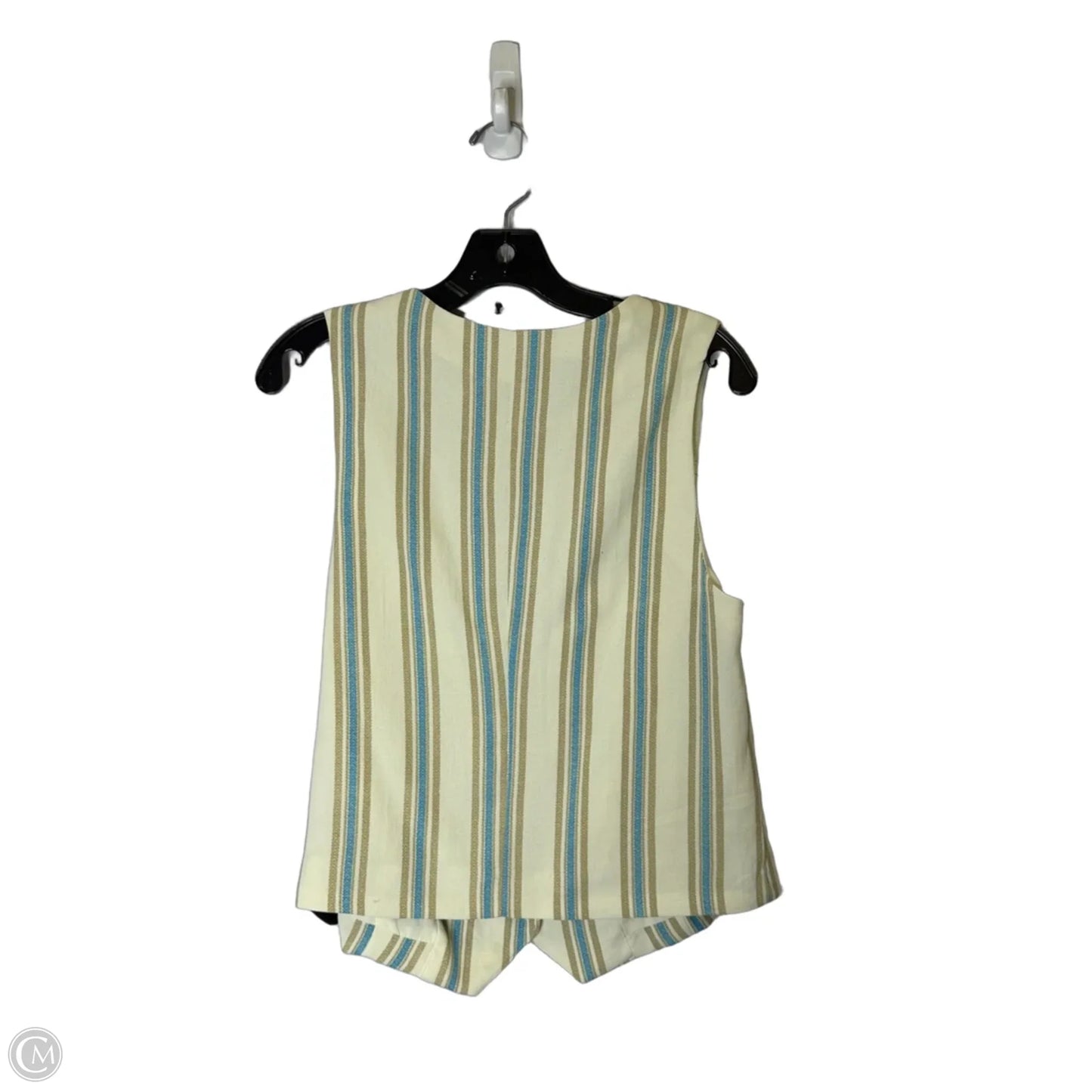 Blouse Sleeveless By Faith And Joy In Striped Pattern, Size: M