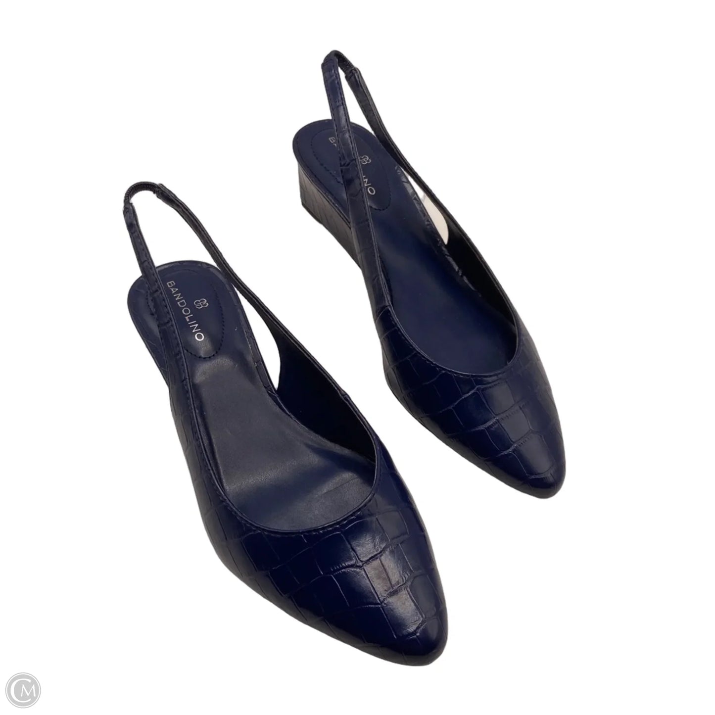 Shoes Heels Wedge By Bandolino In Navy, Size: 6.5