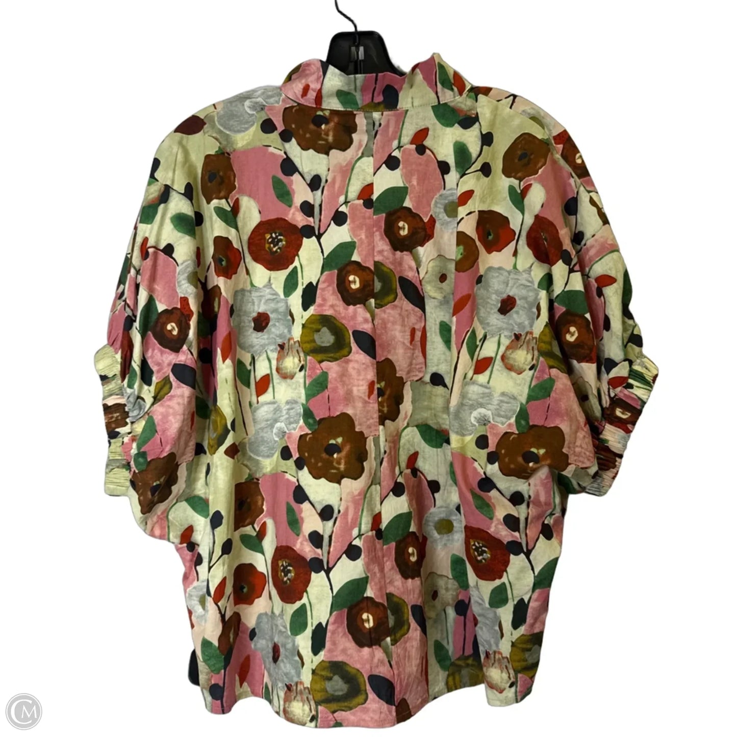 Blouse Short Sleeve By Entro In Floral Print, Size: S