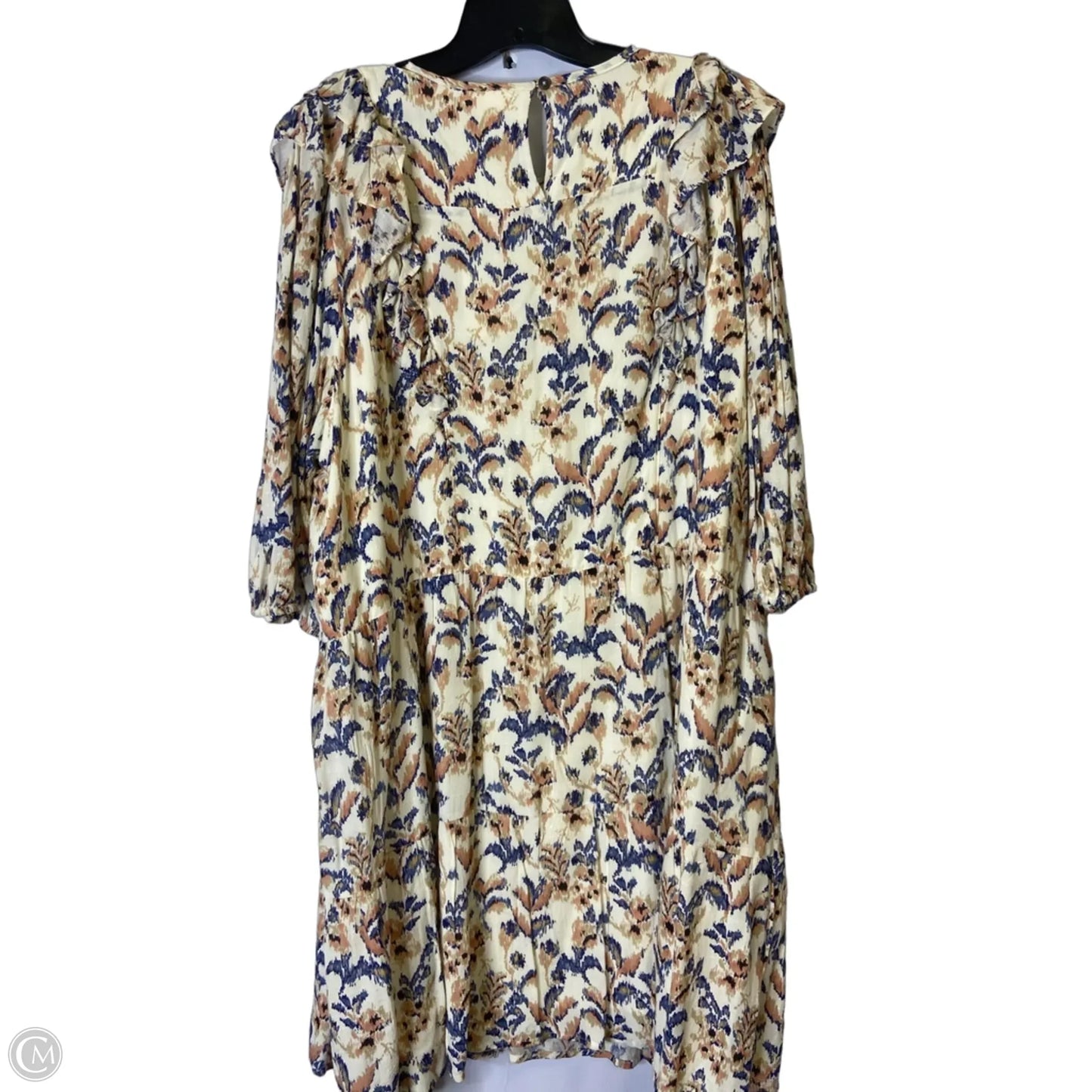 Dress Casual Midi By Good Hart In Blue & Cream, Size: Xxl