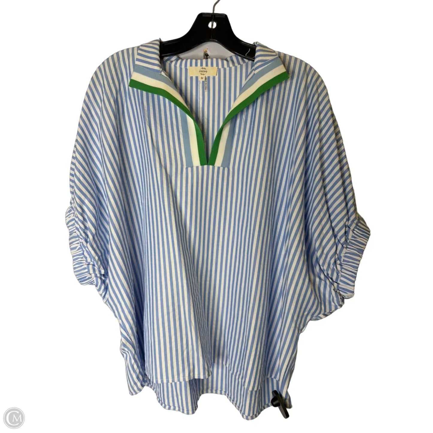 Top Short Sleeve By Entro In Striped Pattern, Size: M