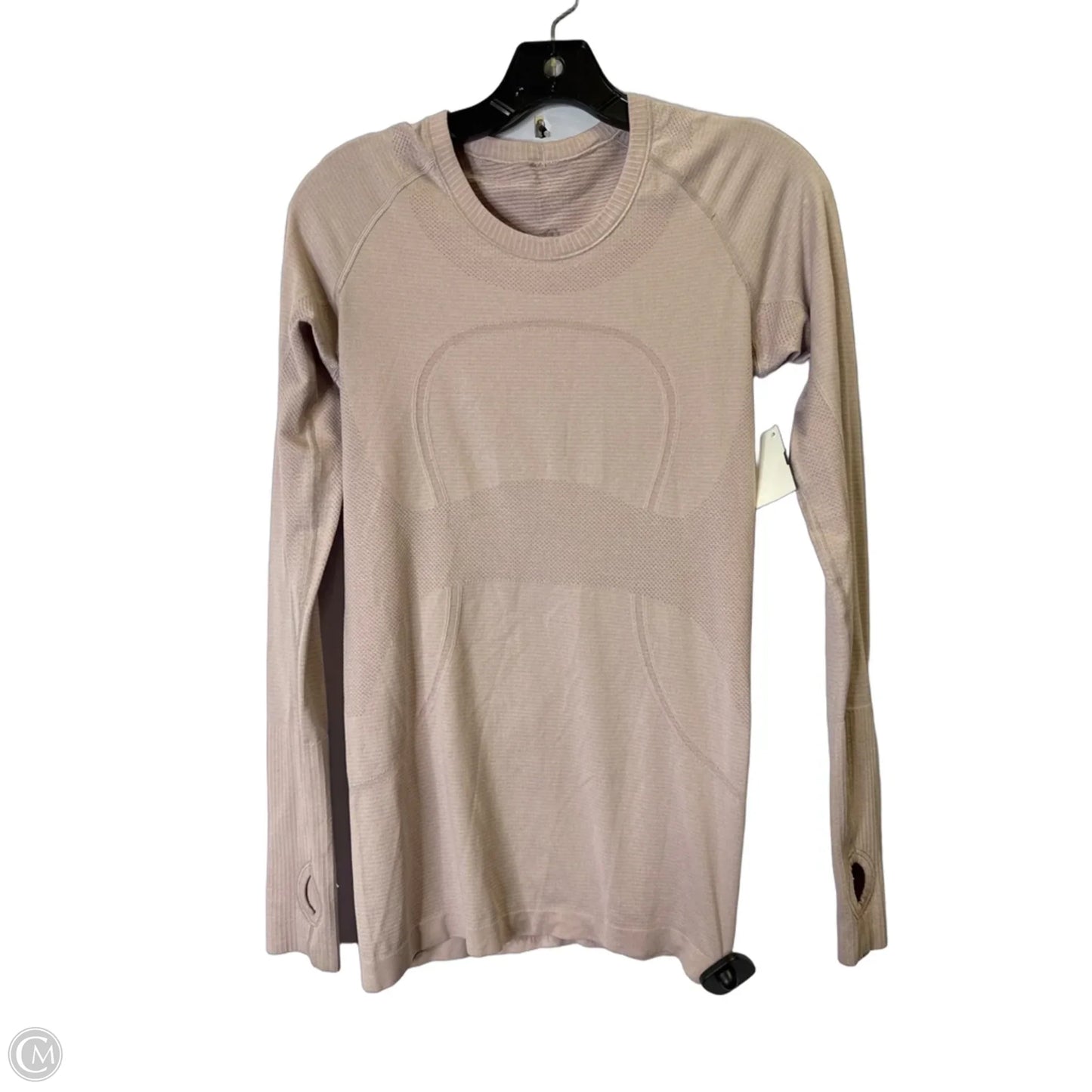 Athletic Top Long Sleeve Collar By Lululemon In Pink