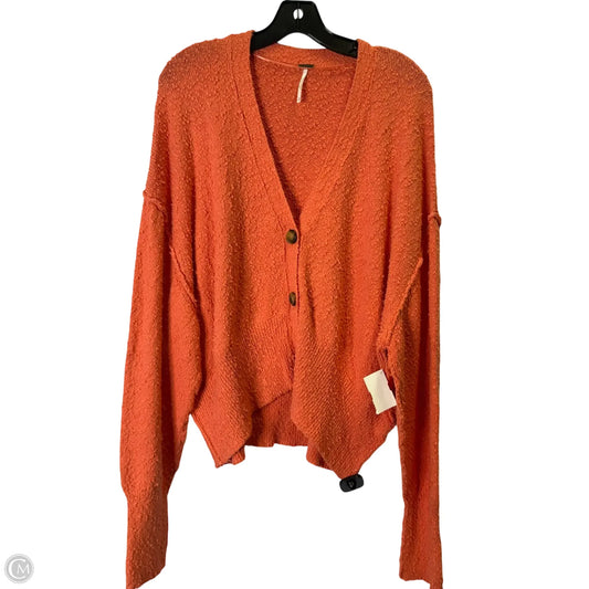 Sweater Cardigan By Free People In Orange, Size: M