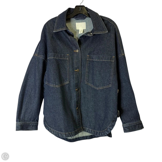Jacket Denim By H&m In Blue Denim, Size: Xs