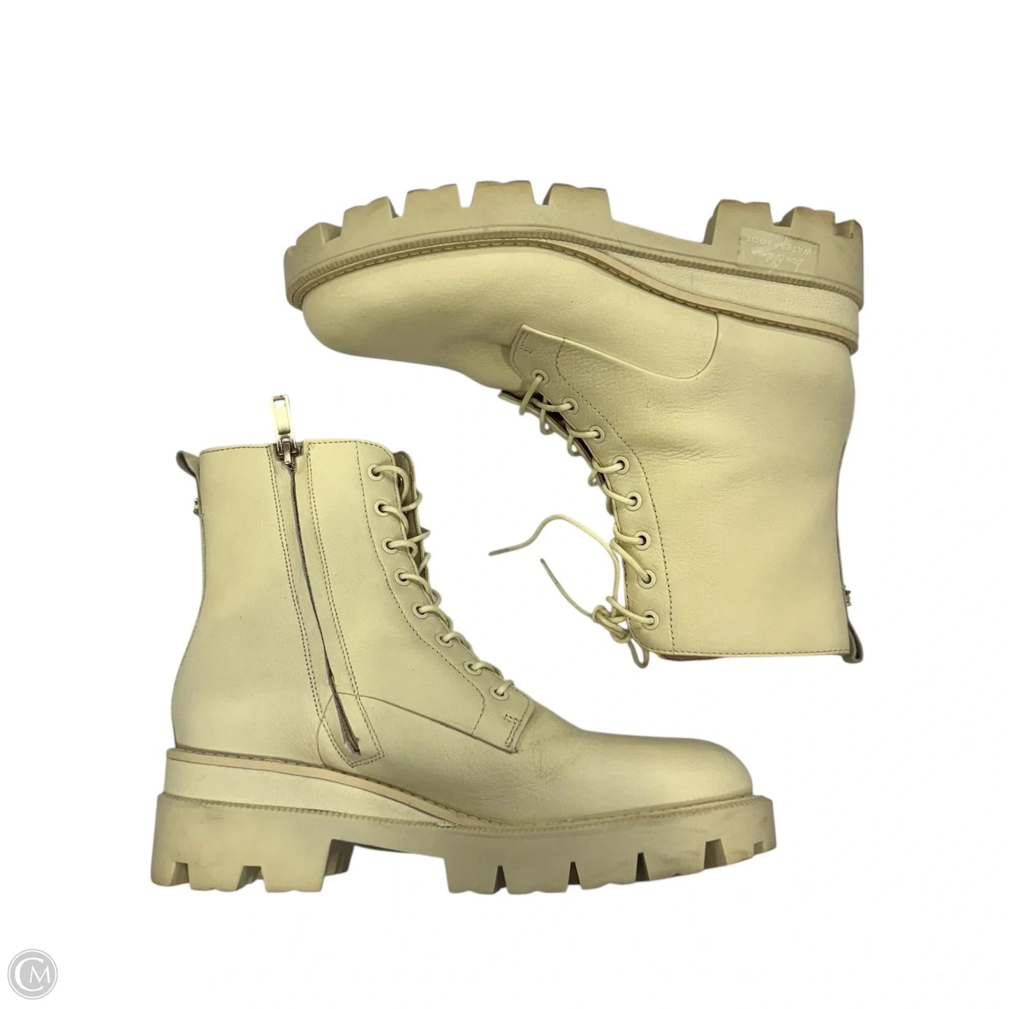 Boots Ankle Heels By Sam Edelman In Cream, Size: 9