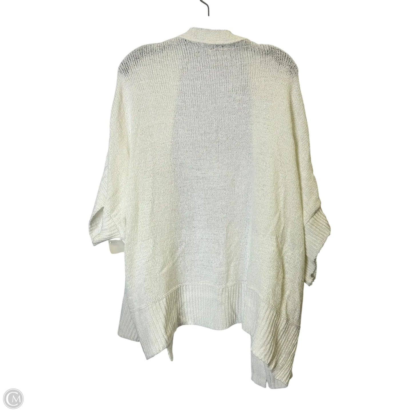 Sweater Cardigan By Cable And Gauge In White, Size: 2x