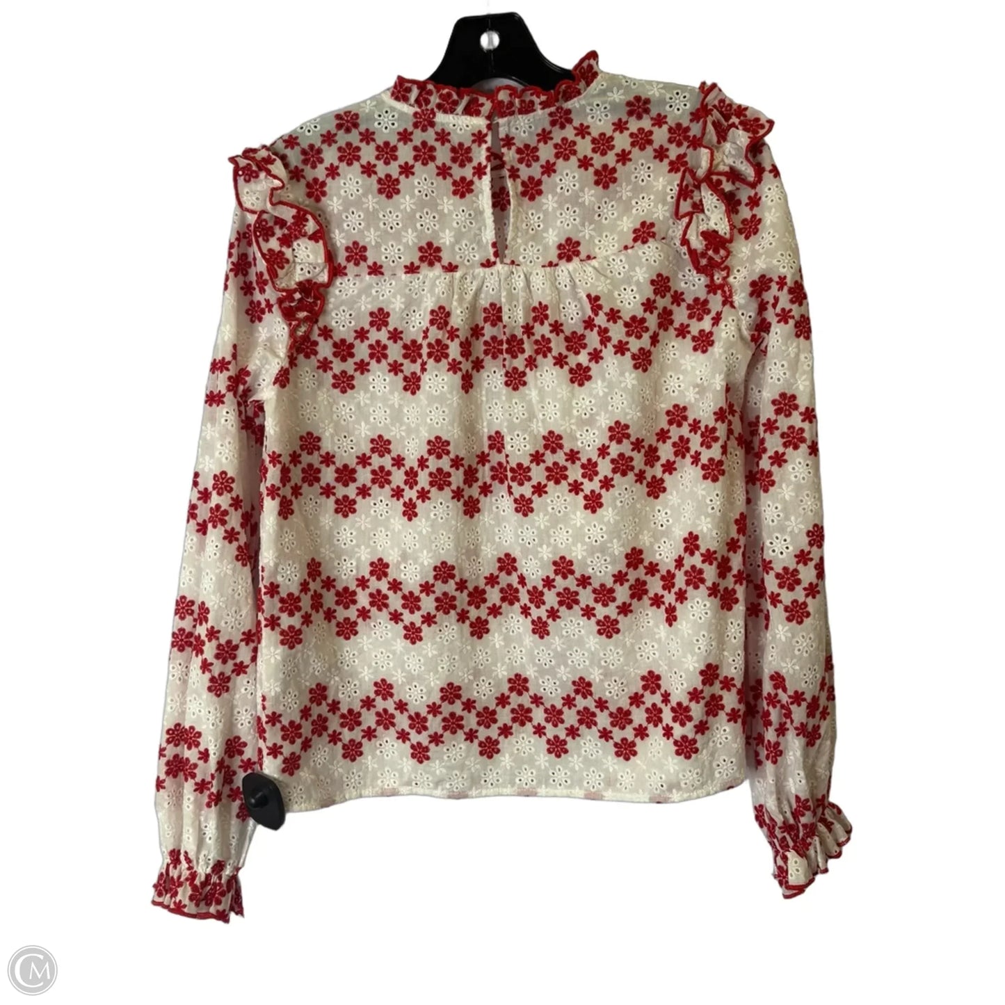 Top Long Sleeve By English Factory In Red, Size: Xs