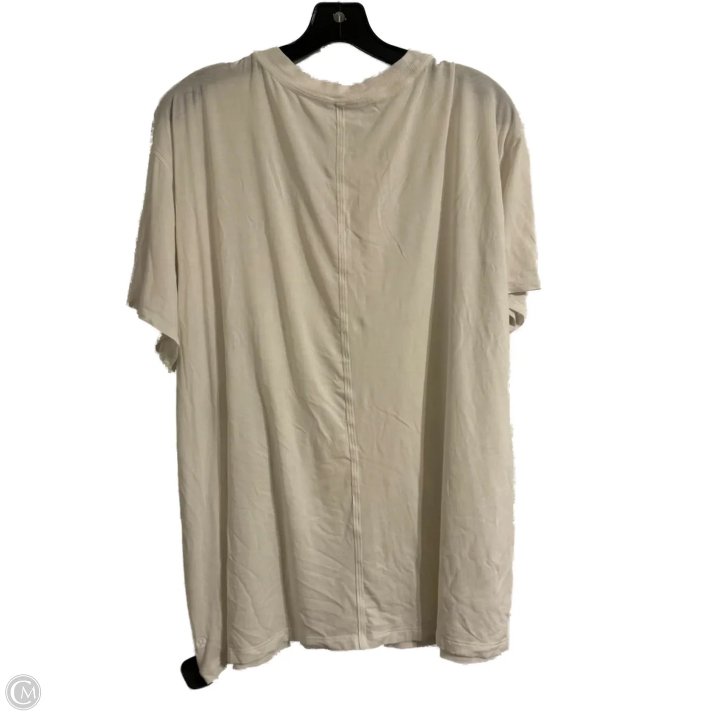 Athletic Top Short Sleeve By Lululemon In White, Size: L