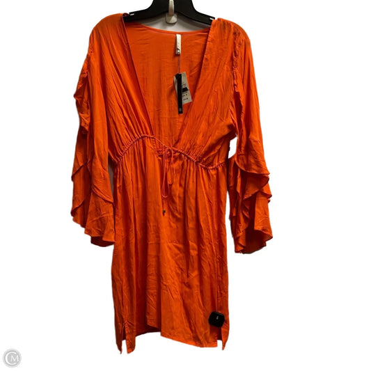 Dress Casual Midi By Clothes Mentor In Orange, Size: M