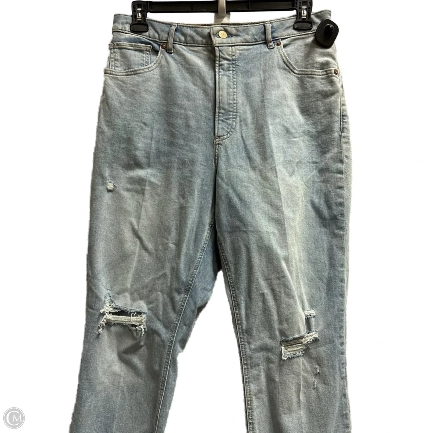 Jeans Straight By Express In Blue Denim, Size: 14