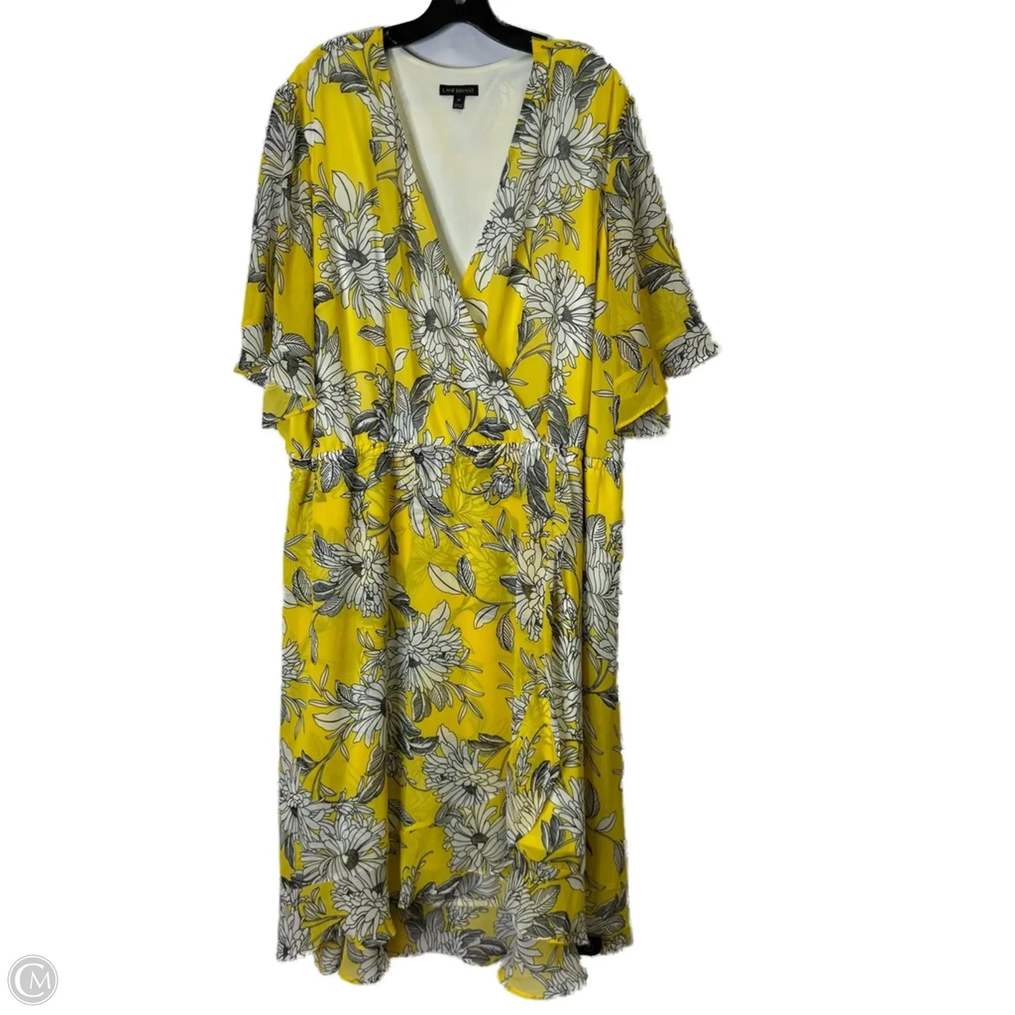 Dress Party Midi By Lane Bryant In Yellow, Size: 3x