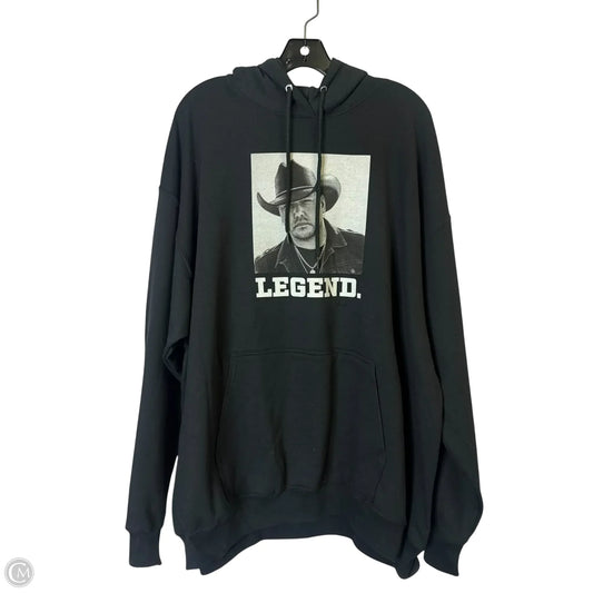 Sweatshirt Hoodie By Clothes Mentor In Black, Size: 2x