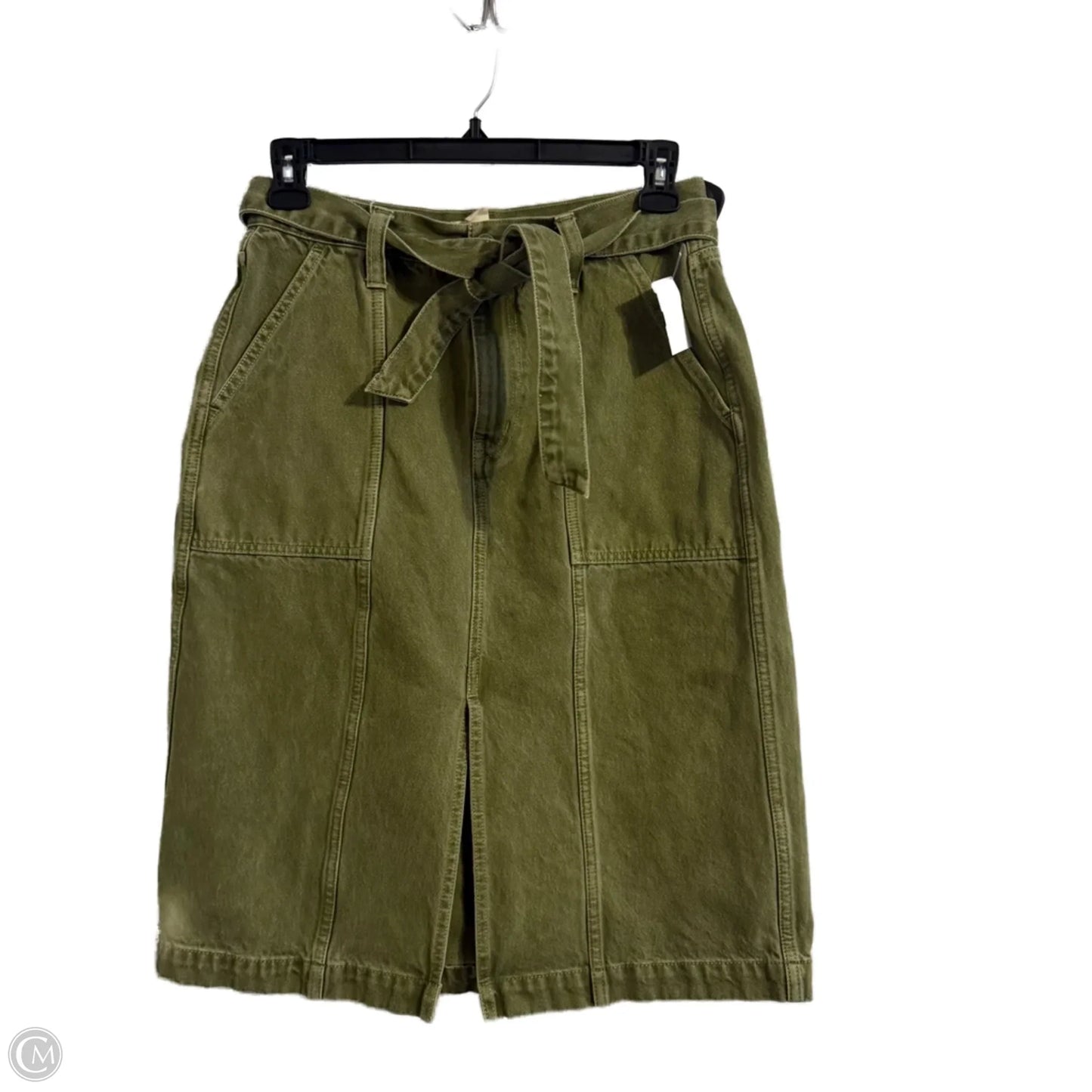 Skirt Midi By Madewell In Green, Size: 6