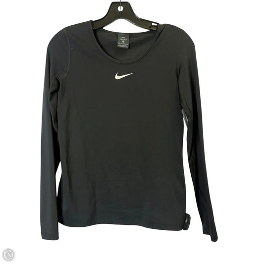 Athletic Top Long Sleeve Collar By Nike Apparel In Black, Size: Xs
