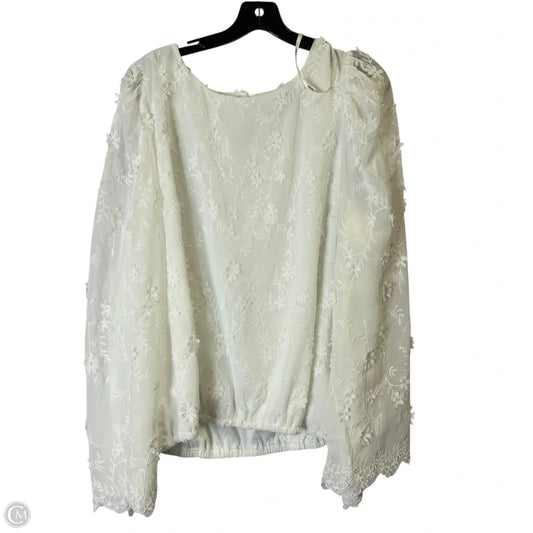 Blouse Long Sleeve By Arula In White, Size: 2x