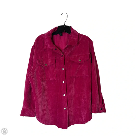 Jacket Shirt By Wild Fable In Pink, Size: S