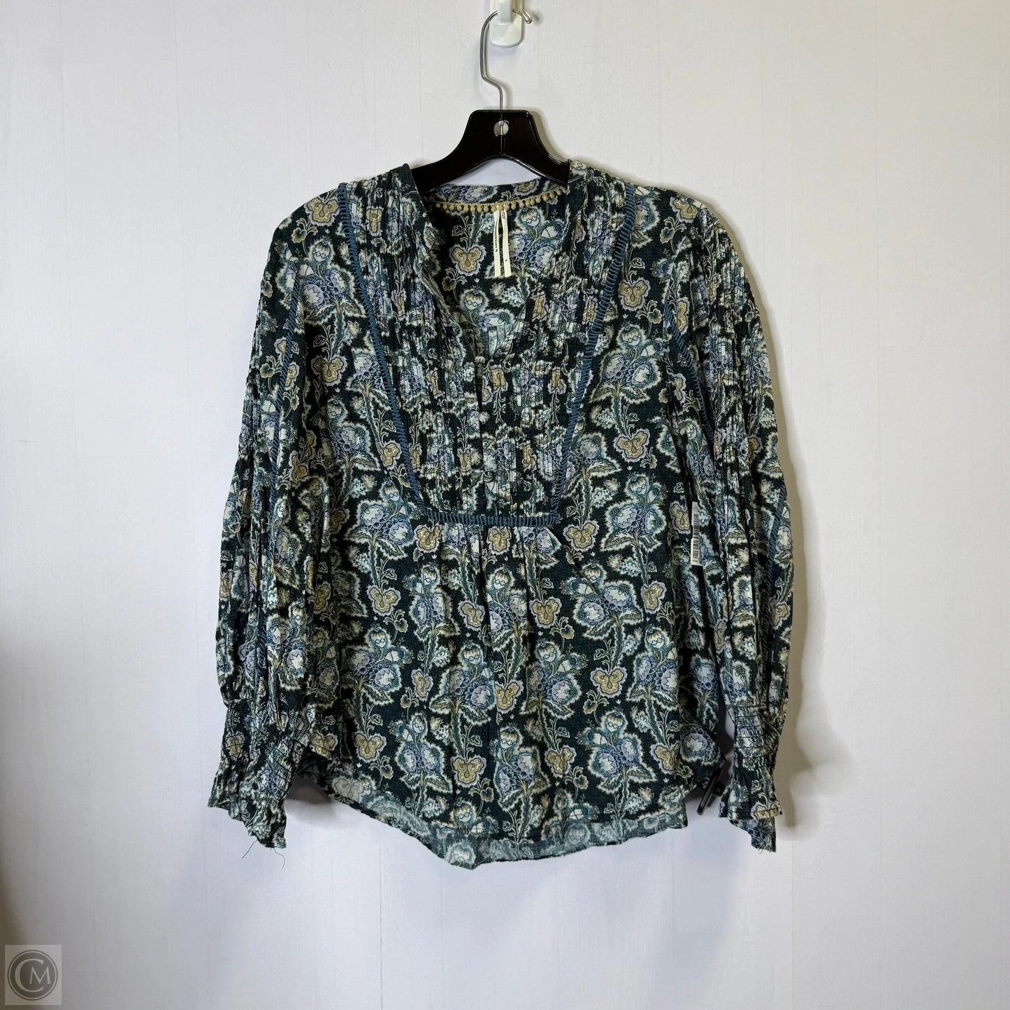 Top Long Sleeve By Anthropologie In Blue, Size: S