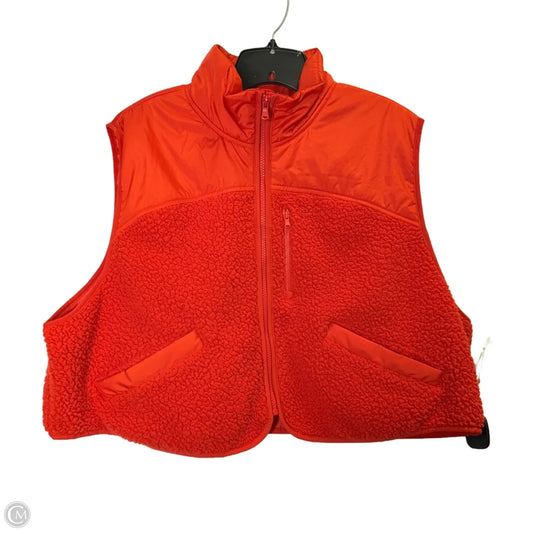 Vest Faux Fur & Sherpa By Old Navy In Red, Size: 2x